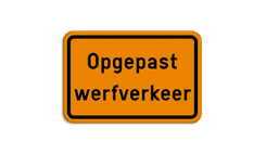 Verkeersbord SB250 F39 - Opgepast werfverkeer