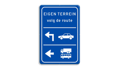 Parkeerroutebord 2 richtingen met pijlen