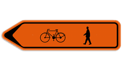 Verkeersbord SB250 F41 - Fiets & Voetganger Links