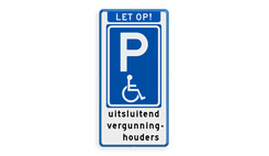 Parkeerbord E06 mindervaliden - uitsluitend vergunninghouders