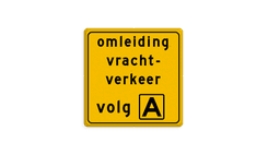 Omleidingsbord met eigen tekst - Werk in uitvoering