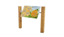 Montageframe met houten staanders - voor informatiebord natuurgebied