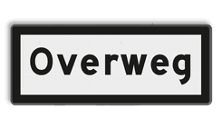 Snelheidsbord Overweg - RS 324 - 500x200mm - Reflecterend