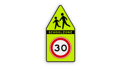 SCHOOLZONE puntbord 500x1000mm met maximumsnelheid