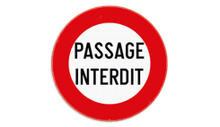 Panneau de signalisation - C3 - PASSAGE INTERDIT