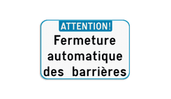 Panneau combiné - Attention ! - Texte personnalisé