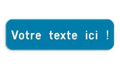 Panneau de texte - 2 lignes de texte - Bleu/blanc