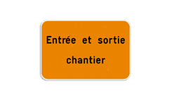 Panneau de texte 3:2 - Entrée et sortie chantier