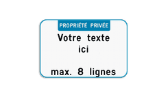 Panneau de texte - Orientation paysage - Bleu/blanc