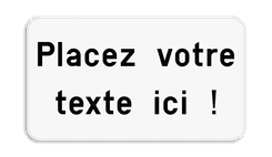 Panneau de texte - 1 à 4 lignes de texte - Blanc/noir