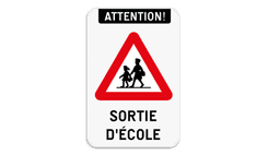 Panneau de signalisation - A23 - Sortie d'école