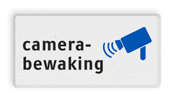 Reflecterend bord camerabewaking met pictogram