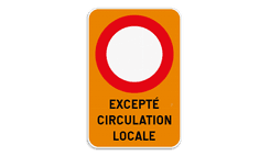 Panneau de signalisation - C3 - Excepté circulation locale