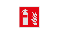 Brand bord met pictogram Blusapparaat