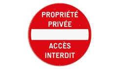 Panneau de signalisation - C1 - Propriété privée - Accès interdit