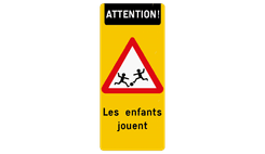 Autocollant pour conteneur réfléchissant - Les enfants jouents - 350x800