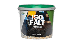 IsoFalt Pro Plus 0/8 asphalte froid 25kg - Réparations d'asphalte jusqu'à 80mm de profondeur