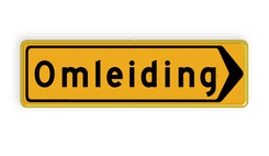 Omleidingsbord - T102r - Omleiding - Werk in uitvoering