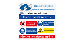 Panneau de sécurité pour chantier - Instruction de sécurité avec votre logo