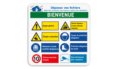 Panneau de sécurité | 8 pictogrammes + logo et bannière