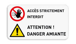 Panneau de sécurité | 2 pictogrammes + texte