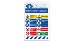 Panneau de sécurité | 10 pictogrammes + logo et bannière