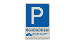 Parkschilder - Parkplatz mit Firmenlogo