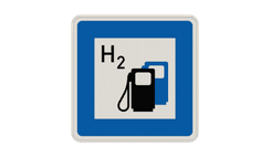 Richtzeichen 365-66 - Wasserstofftankstelle