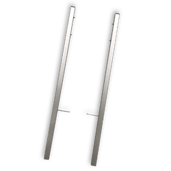 Montageframe TS3 staanders (30x30mm) - geborsteld aluminium - set 2 stuks