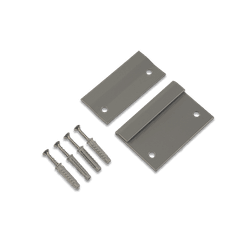 Muurbeugelset RAL7042 aluminium - verkeersbord op vlakke muur