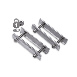 Beugelset spijlen-/gaashek staal - ANTI-DIEFSTAL (set 2 stuks)