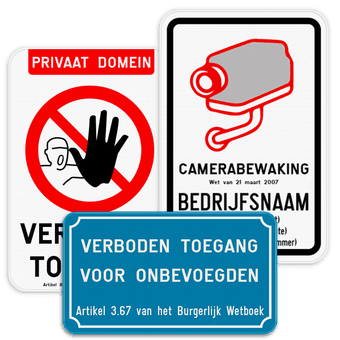 Informatieborden Privéterrein
