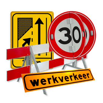 Afzetmateriaal wegwerkzaamheden