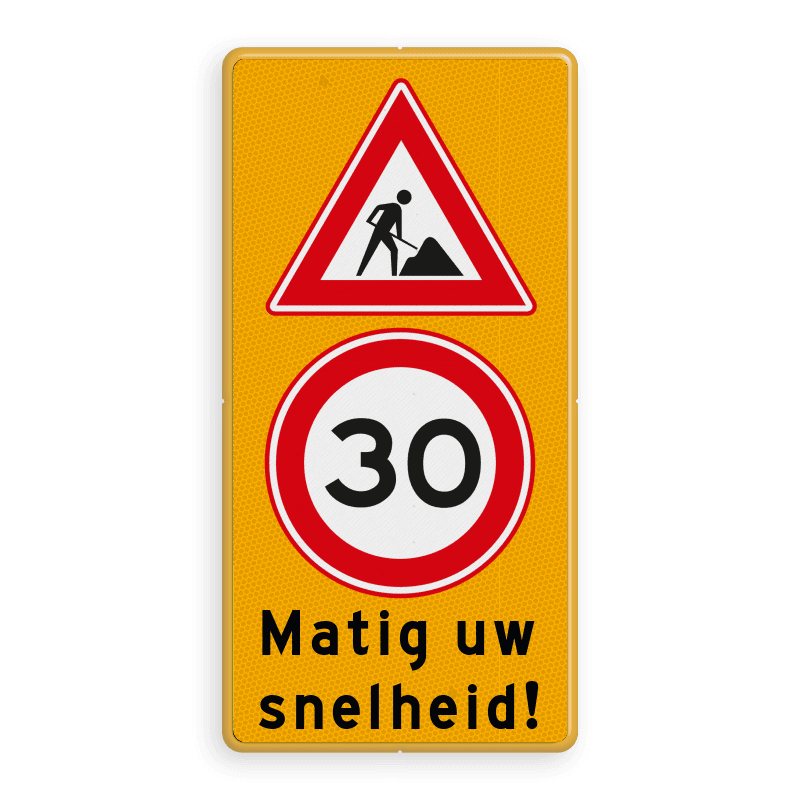 Verkeersbord Werk In Uitvoering J16 A01 30 Snel Geleverd 6895