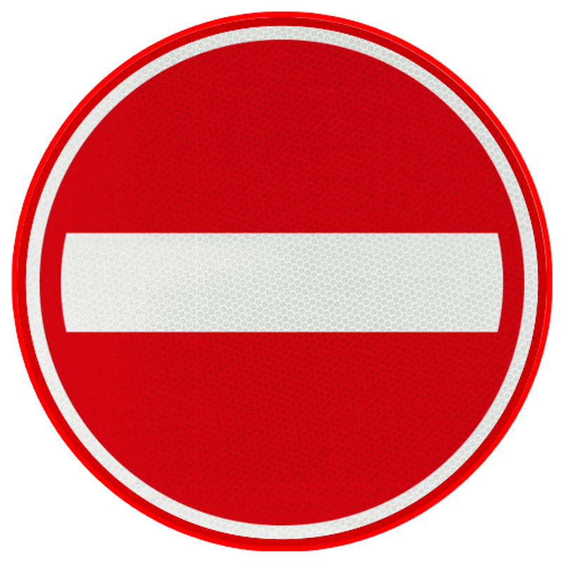 Verkeersbord RVV C2 Eenrichtingsweg, inrijden verboden kopen? Bestel!