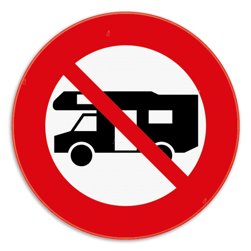 Panneau de signalisation Campingcars interdits Panneaux d