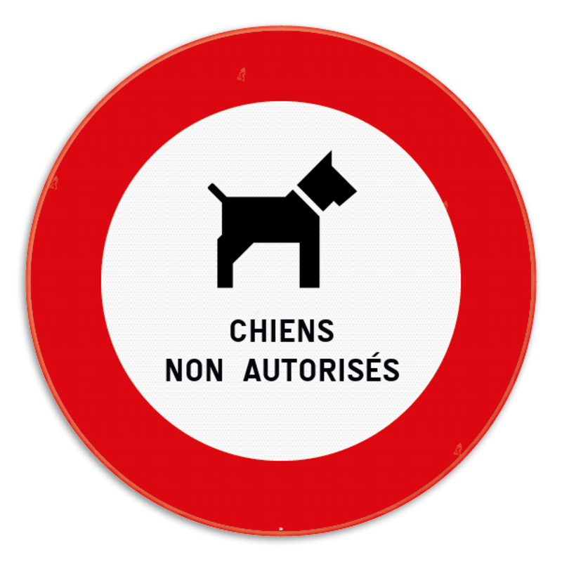 Panneau de signalisation - Chiens non autorisés - Panneaux pour chiens -  Zone sûre et propre