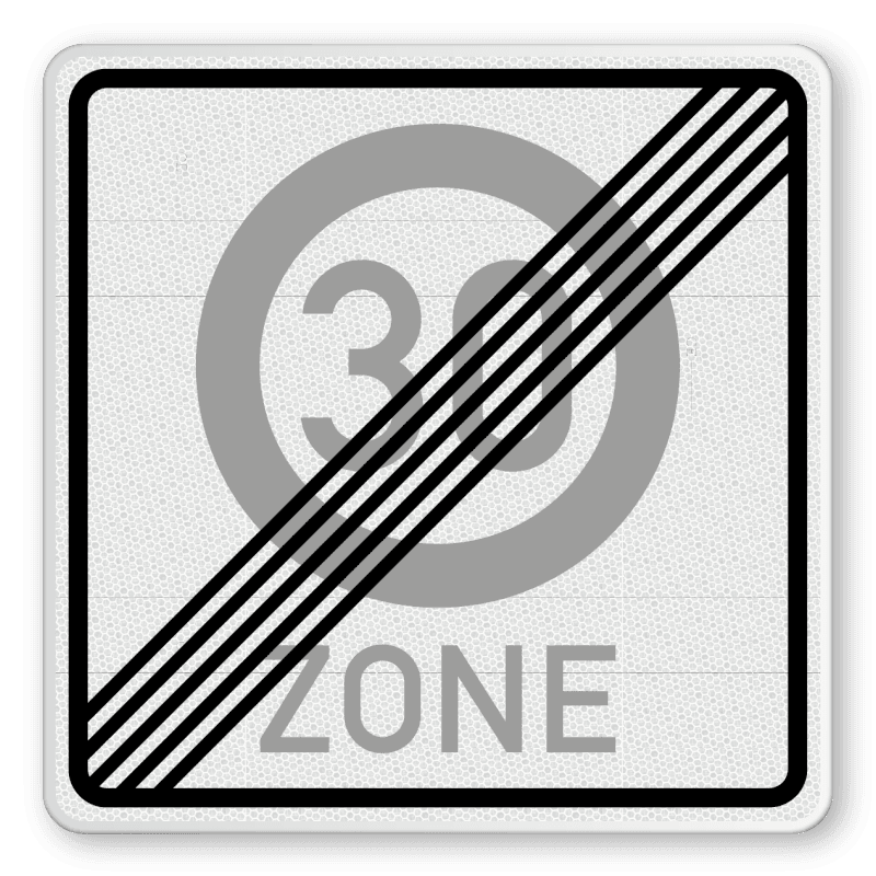 Verkehrszeichen Ende einer Tempo30Zone kaufen? Hier bestellen!