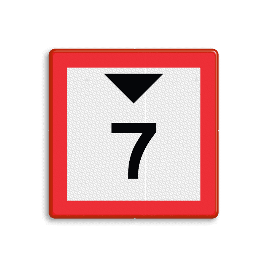 Betekenis Scheepvaartbord C.2b - Beperkte doorvaarthoogte