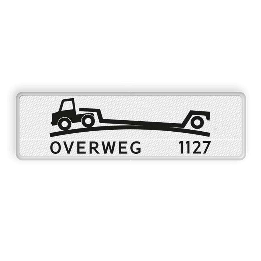 Betekenis Verkeersteken OB618 - Onderbord - Verhoogde overweg
