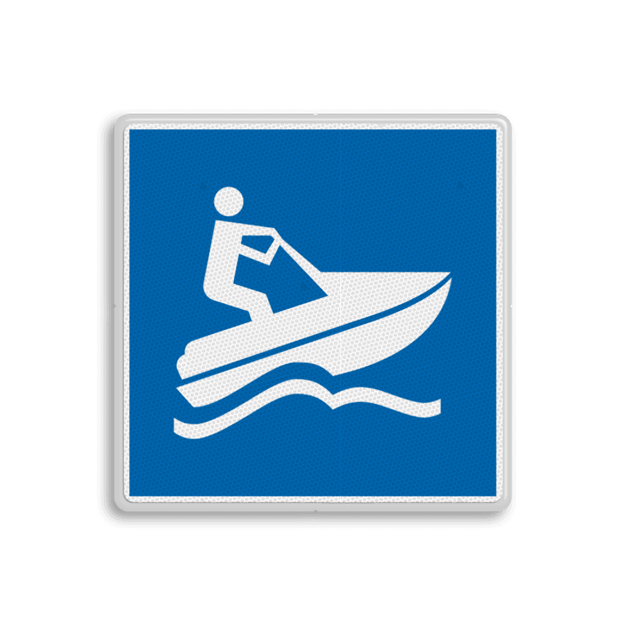 Betekenis Scheepvaartbord E.24 Waterscooter toegestaan