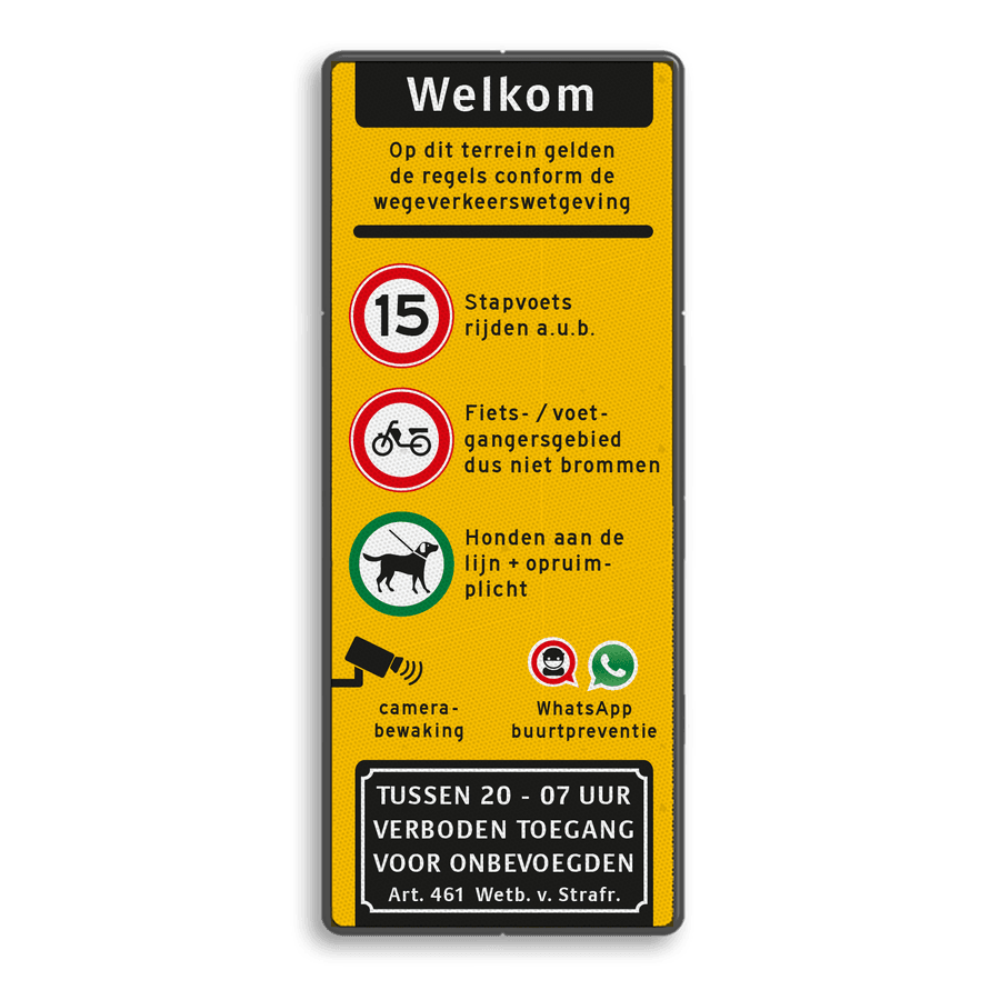 Toegangsbord entree terrein | Reflecterend | Ontwerp online