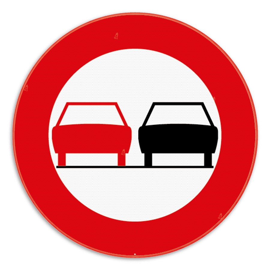 Signification Panneau de signalisation C35 - Dépassement interdit