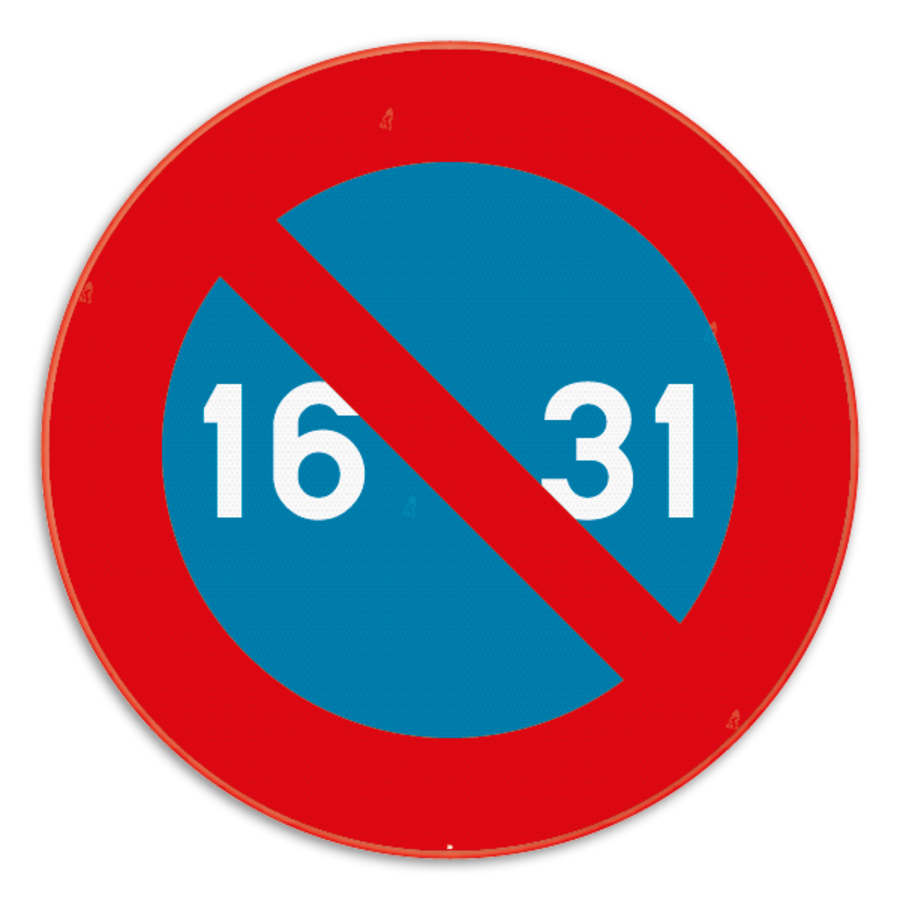 Signification Panneau de signalisation E7 - Stationnement interdit du 16 à  la fin du mois