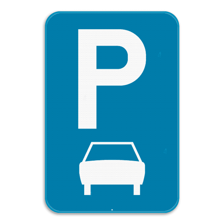 E9B - Parkeren Uitsluitend Voor Auto's. - Officiële Belgische Verkeersborden