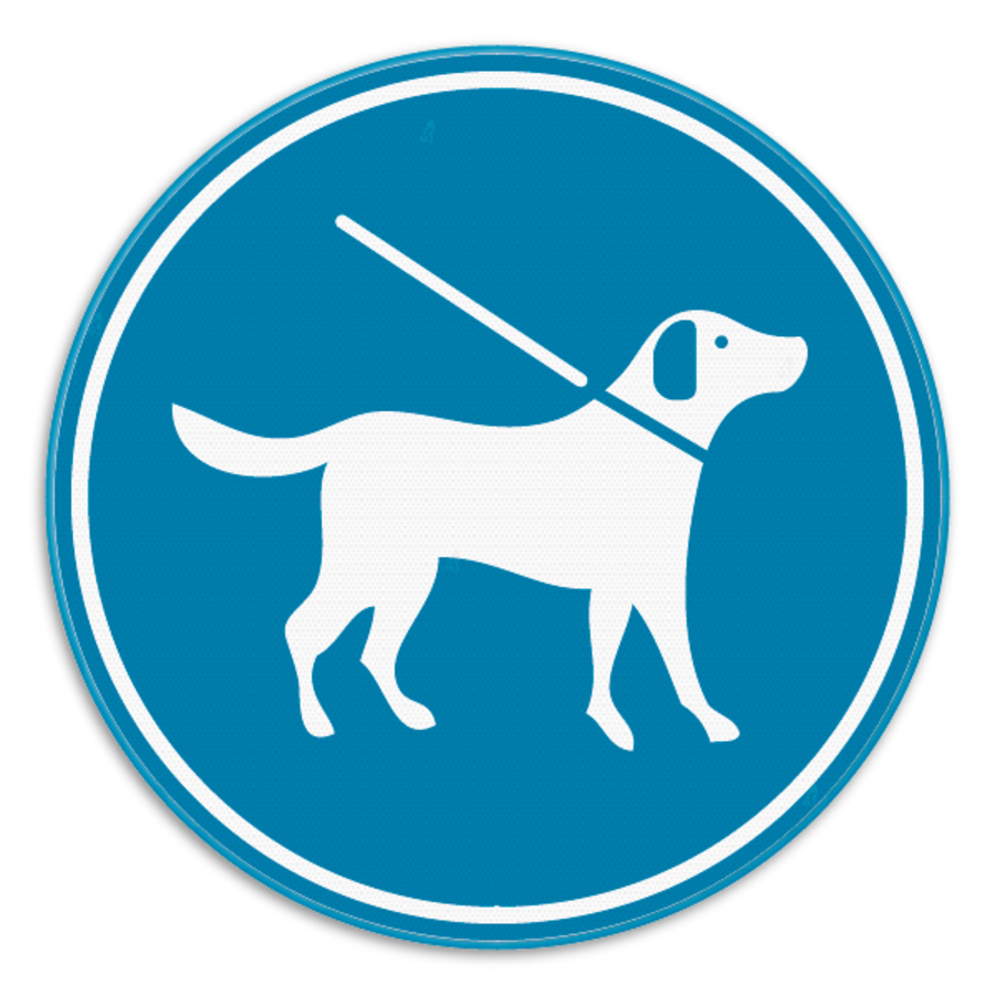 Gebodsbord - Honden aan de Honden beleid Veilige en propere buurt