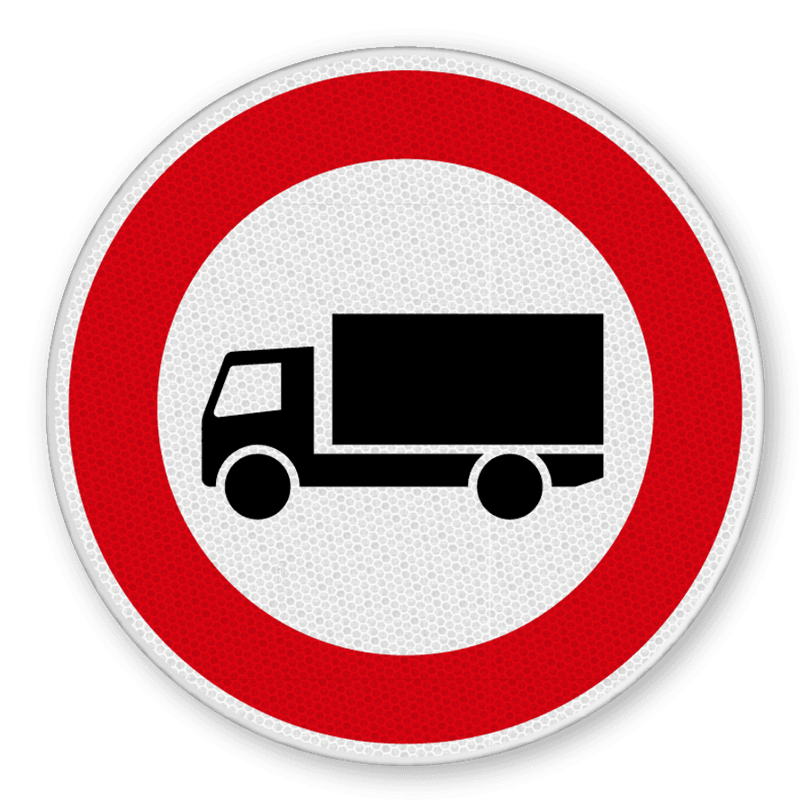 Schild Verbot für Kraftfahrzeuge mit einer Gesamtmasse über 3,5t Schild Verbot für Kraftfahrzeuge mit einer Gesamtmasse über 3,5t
