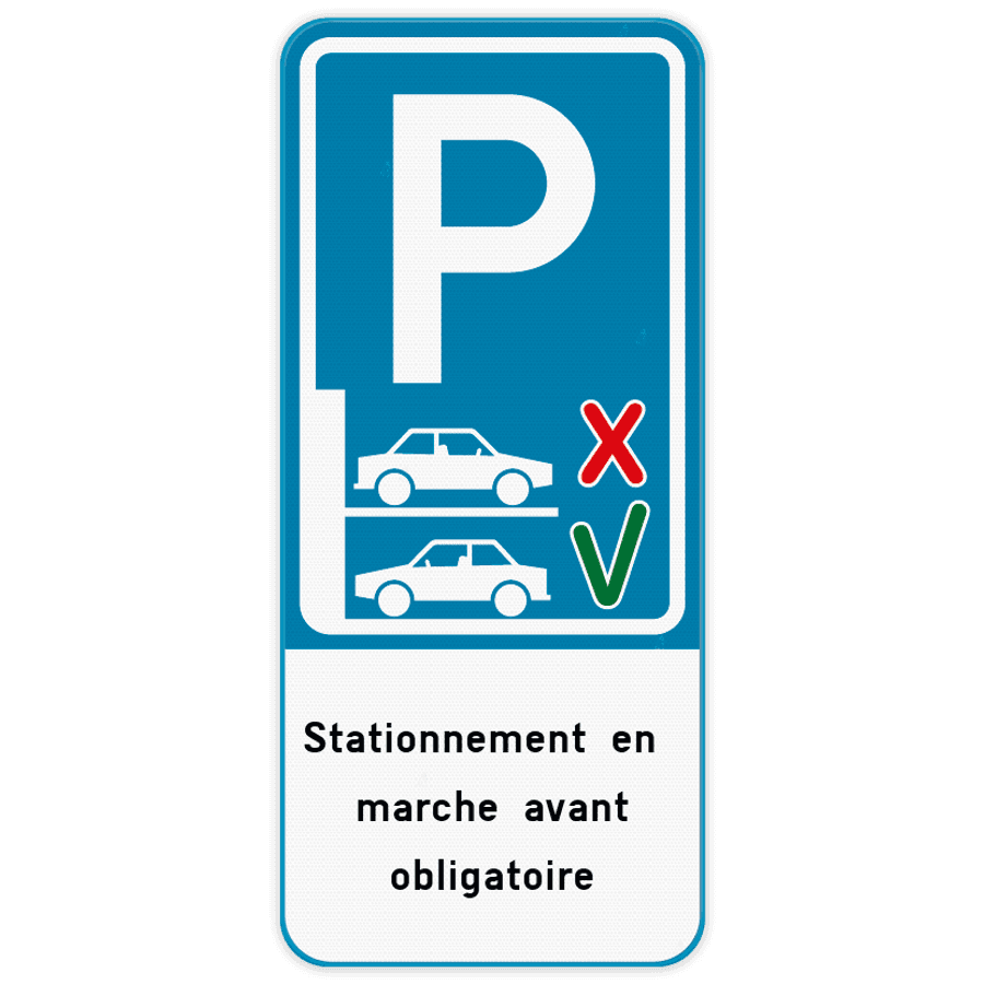 Panneau signalisation Parking avec texte personnalisable