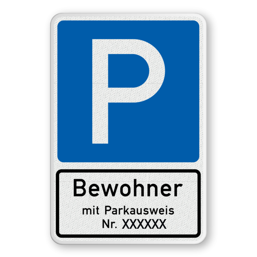 Bedeutung Verkehrsschild 314 + 1044-30 - Parkplatz nur Bewohner mit  Parkausweis