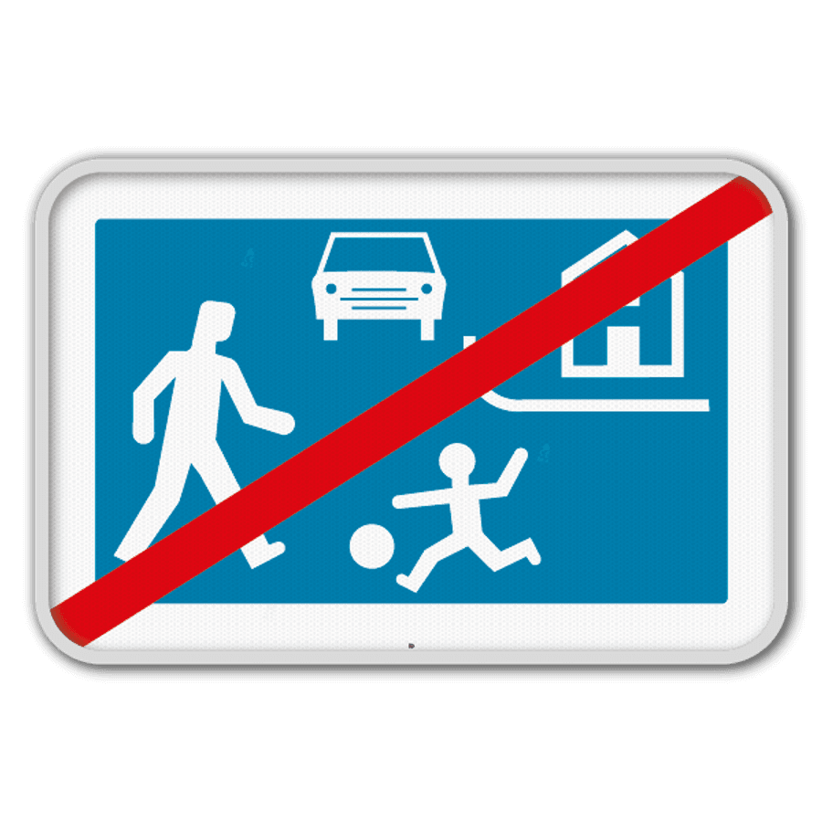 Achetez un panneau routier G2000 F12b Fin d'une zone résidentielle